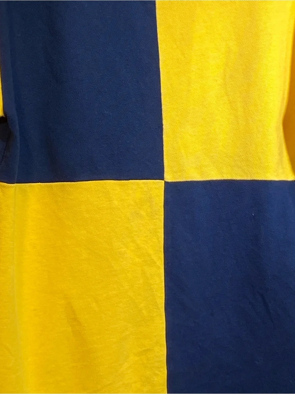 Ralph Lauren Yellow and Navy Colorblock Polo Shirt